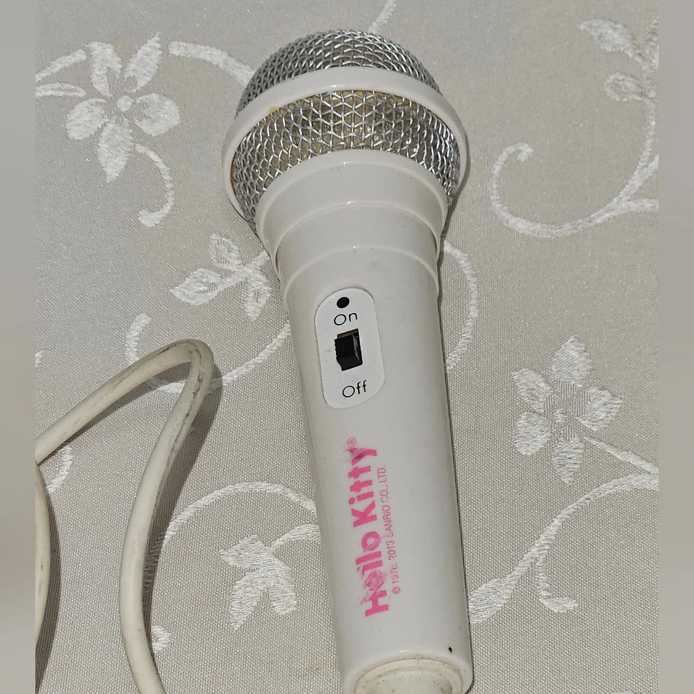 Hello Kitty Pink and White Wired Microphone